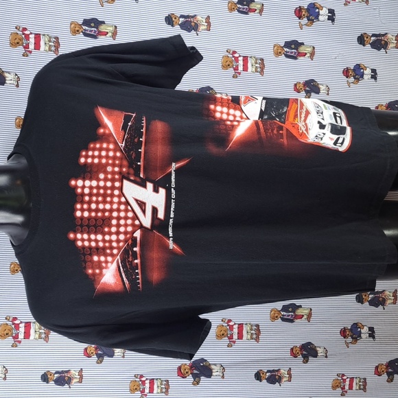 NASCAR Sprint Cup Budweiser Racing wrap-around graphic black & red XL t-shirt - Picture 1 of 8